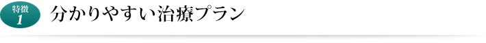 分かりやすい治療プラン